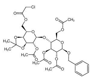 benzyl (2-O-acetyl-6-O-chloroacetyl-3,4-O-isopropylidene-β-D-galactopyranosyl)-(1-)4)-2,3,6-tri-O-acetyl-β-D-glucopyranoside CAS:286855-59-2 manufacturer & supplier