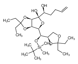 (3aR,4S,6R,6aR)-6-[(R)-(tert-Butyl-dimethyl-silanyloxy)-((R)-2,2-diethyl-[1,3]dioxolan-4-yl)-methyl]-2,2-diethyl-4-((S)-1-hydroxy-pent-4-enyl)-tetrahydro-furo[3,4-d][1,3]dioxol-4-ol CAS:286931-42-8 manufacturer & supplier