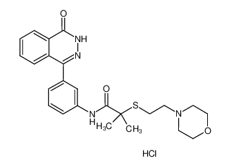 4-(3-(2-(2-morpholinoethylthio)-2-methylpropionylamino)phenyl)-2H-phthalazin-1-one hydrochloride CAS:286954-75-4 manufacturer & supplier