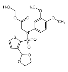 N-[[3-(1,3-dioxolan-2-yl)thien-2-yl]sulfonyl]-N-(3,4-dimethoxyphenyl)-glycine ethyl ester CAS:286958-57-4 manufacturer & supplier