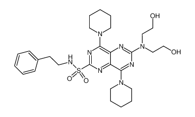 6-[bis-(2-hydroxy-ethyl)-amino]-4,8-di-piperidin-1-yl-pyrimido[5,4-d]pyrimidine-2-sulfonic acid phenethyl-amide CAS:28708-70-5 manufacturer & supplier