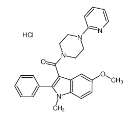 1-(5-Methoxy-1-methyl-2-phenylindol-3-ylcarbonyl)-4-(2-pyridyl)-piperazine hydrochloride CAS:287112-45-2 manufacturer & supplier