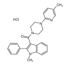 1-(1-Methyl-2-phenylindol-3-ylcarbonyl)-4-(5-methyl-2-pyridyl) piperazine hydrochloride CAS:287112-61-2 manufacturer & supplier