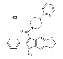 1-(1-Methyl-5,6-methylenedioxy-2-phenylindol-3-ylcarbonyl)-4-(2 pyridyl)piperazine hydrochloride CAS:287112-84-9 manufacturer & supplier