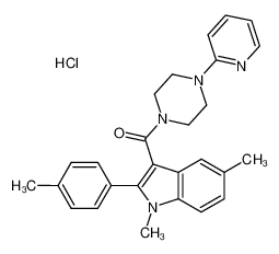 1-[1,5-Dimethyl-2-(4-methylphenyl)indol-3-ylcarbonyl]-4-(2-pyridyl)-piperazine hydrochloride CAS:287112-91-8 manufacturer & supplier