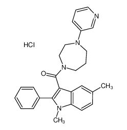 1-(1,5-Dimethyl-2-phenylindol-3-ylcarbonyl)-4-(3-pyridyl)-homopiperazine hydrochloride_287113-56-8