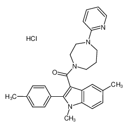 1-[1,5-Dimethyl-2-(4-methylphenyl)indol-3-ylcarbonyl]-4-(2-pyridyl)homopiperazine hydrochloride CAS:287113-59-1 manufacturer & supplier