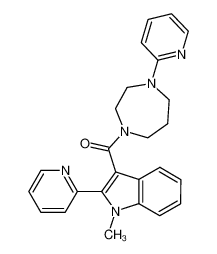 1-[1-Methyl-2-(2-pyridyl)indol-3-ylcarbonyl]-4-(2-pyridyl)-homopiperazine CAS:287113-80-8 manufacturer & supplier