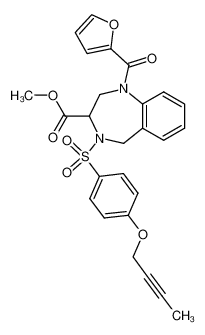 methyl 1-(2-furanylcarbonyl)-4-(4-but-2-ynyloxybenzenesulfonyl)-2,3,4,5-tetrahydro-1H-[1,4]benzodiazepine-3-carboxylate CAS:287121-28-2 manufacturer & supplier