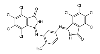 (3Z,3'Z)-3,3'-((4-methyl-1,3-phenylene)bis(azaneylylidene))bis(4,5,6,7-tetrachloroisoindolin-1-one) CAS:28715-63-1 manufacturer & supplier