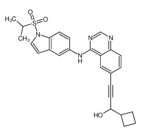 1-cyclobutyl-3-(4-((1-(isopropylsulfonyl)-1H-indol-5-yl)amino)quinazolin-6-yl)prop-2-yn-1-ol CAS:287189-73-5 manufacturer & supplier