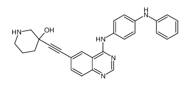 3-((4-((4-(phenylamino)phenyl)amino)quinazolin-6-yl)ethynyl)piperidin-3-ol CAS:287191-05-3 manufacturer & supplier