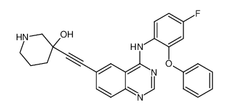 3-((4-((4-fluoro-2-phenoxyphenyl)amino)quinazolin-6-yl)ethynyl)piperidin-3-ol CAS:287191-35-9 manufacturer & supplier