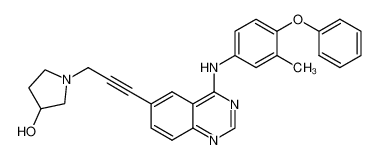 1-(3-(4-((3-methyl-4-phenoxyphenyl)amino)quinazolin-6-yl)prop-2-yn-1-yl)pyrrolidin-3-ol CAS:287191-54-2 manufacturer & supplier