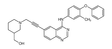 (1-(3-(4-((3-methyl-4-phenoxyphenyl)amino)quinazolin-6-yl)prop-2-yn-1-yl)piperidin-3-yl)methanol CAS:287191-58-6 manufacturer & supplier