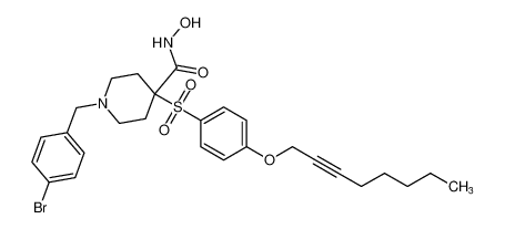 1-(4-bromobenzyl)-N-hydroxy-4-((4-(oct-2-yn-1-yloxy)phenyl)sulfonyl)piperidine-4-carboxamide CAS:287200-73-1 manufacturer & supplier