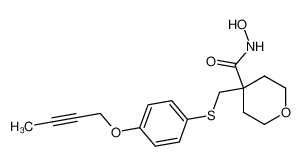 4-(4-but-2-ynyloxy-phenylsulfanylmethyl)-tetrahydro-pyran-4-carboxylic acid hydroxyamide CAS:287200-84-4 manufacturer & supplier