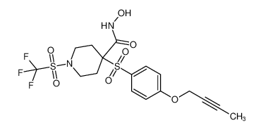 4-((4-(but-2-yn-1-yloxy)phenyl)sulfonyl)-N-hydroxy-1-((trifluoromethyl)sulfonyl)piperidine-4-carboxamide CAS:287201-39-2 manufacturer & supplier