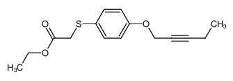 (4-pent-2-ynyloxyphenylsulfanyl)acetic acid ethyl ester CAS:287201-61-0 manufacturer & supplier