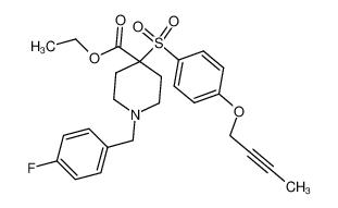 4-(4-but-2-ynyloxy-benzenesulfonyl)-1-(4-fluoro-benzyl)-piperidine-4-carboxylic acid ethyl ester CAS:287201-69-8 manufacturer & supplier