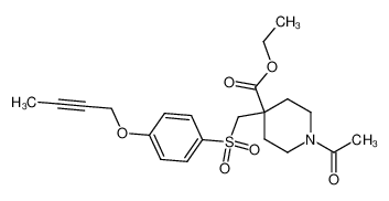 1-Acetyl-4-[[[4-(2-butynyloxy)phenyl]sulfonyl]methyl]-4-piperidinecarboxylic acid, ethyl ester CAS:287202-27-1 manufacturer & supplier