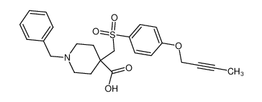 1-benzyl-4-({[4-(2-butynyloxy)phenyl]sulfonyl}methyl)-4-piperidinecarboxylic acid CAS:287202-38-4 manufacturer & supplier