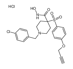 1-(4-chloro-benzyl)-4-(4-prop-2-ynyloxy-benzenesulfonyl)-piperidine-4-carboxylic acid hydroxyamide hydochloride CAS:287203-08-1 manufacturer & supplier