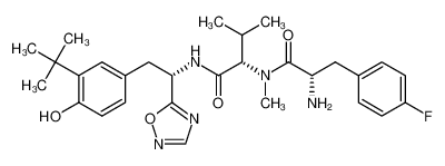 (S)-2-((S)-2-amino-3-(4-fluorophenyl)-N-methylpropanamido)-N-((S)-2-(3-(tert-butyl)-4-hydroxyphenyl)-1-(1,2,4-oxadiazol-5-yl)ethyl)-3-methylbutanamide CAS:287206-03-5 manufacturer & supplier