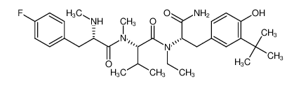 (S)-N-((S)-1-amino-3-(3-(tert-butyl)-4-hydroxyphenyl)-1-oxopropan-2-yl)-N-ethyl-2-((S)-3-(4-fluorophenyl)-N-methyl-2-(methylamino)propanamido)-3-methylbutanamide CAS:287206-21-7 manufacturer & supplier