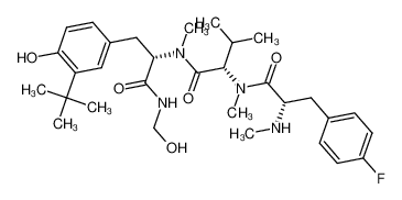 (S)-N-((S)-3-(3-(tert-butyl)-4-hydroxyphenyl)-1-((hydroxymethyl)amino)-1-oxopropan-2-yl)-2-((S)-3-(4-fluorophenyl)-N-methyl-2-(methylamino)propanamido)-N,3-dimethylbutanamide CAS:287206-84-2 manufacturer & supplier