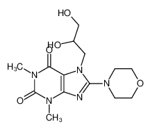 7-(2,3-dihydroxy-propyl)-1,3-dimethyl-8-morpholin-4-yl-3,7-dihydro-purine-2,6-dione CAS:28735-14-0 manufacturer & supplier