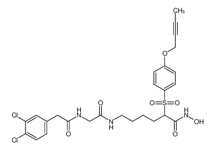 2-((4-(but-2-yn-1-yloxy)phenyl)sulfonyl)-6-(2-(2-(3,4-dichlorophenyl)acetamido)acetamido)-N-hydroxyhexanamide CAS:287392-07-8 manufacturer & supplier