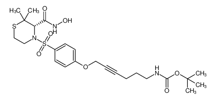 tert-butyl (S)-(6-(4-((3-(hydroxycarbamoyl)-2,2-dimethylthiomorpholino)sulfonyl)phenoxy)hex-4-yn-1-yl)carbamate CAS:287405-41-8 manufacturer & supplier