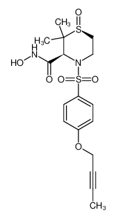 (3S)-4-{[4-(2-Butynyloxy)phenyl]sulfonyl}-N-hydroxy-2,2-dimethyl-3-thiomorpholine carboxamide (1S)-oxide CAS:287405-46-3 manufacturer & supplier