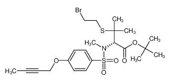 tert-butyl 2-({[4-(2-butynyloxy)phenyl]-sulfonyl}(methyl)amino)-3-[(2-bromoethyl)sulfanyl]-3 -methylbutanoate CAS:287407-22-1 manufacturer & supplier