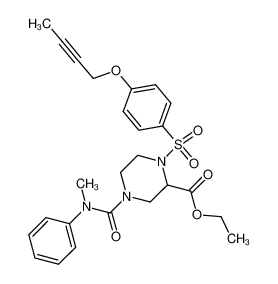 ethyl 1-{[4-(2-butynyloxy)phenyl]sulfonyl}-4-[(methylanilino)carbonyl]-2-piperazine-carboxylate CAS:287407-80-1 manufacturer & supplier