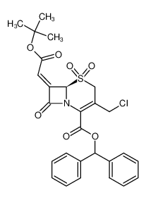 (R)-7-[1-tert-Butoxycarbonyl-meth-(Z)-ylidene]-3-chloromethyl-5,5,8-trioxo-5λ6-thia-1-aza-bicyclo[4.2.0]oct-2-ene-2-carboxylic acid benzhydryl ester CAS:287410-55-3 manufacturer & supplier