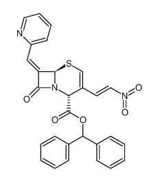 (2R,6R)-3-((E)-2-Nitro-vinyl)-8-oxo-7-[1-pyridin-2-yl-meth-(Z)-ylidene]-5-thia-1-aza-bicyclo[4.2.0]oct-3-ene-2-carboxylic acid benzhydryl ester CAS:287488-98-6 manufacturer & supplier