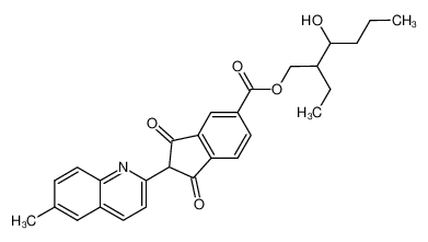 2-(6-Methyl-quinolin-2-yl)-1,3-dioxo-indan-5-carboxylic acid 2-ethyl-3-hydroxy-hexyl ester CAS:28765-87-9 manufacturer & supplier