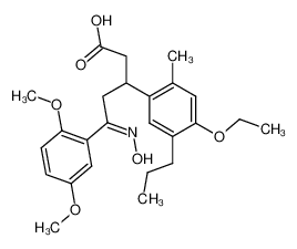 5-(2,5-dimethoxyphenyl)-3-(4-ethoxy-2-methyl-5-propylphenyl)-5-(hydroxyimino)pentanoic acid CAS:28766-63-4 manufacturer & supplier