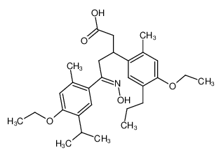 3-(4-ethoxy-2-methyl-5-propylphenyl)-5-(4-ethoxy-5-isopropyl-2-methylphenyl)-5-(hydroxyimino)pentanoic acid CAS:28766-66-7 manufacturer & supplier