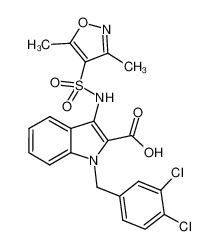 1-(3,4-dichlorobenzyl)-3-((3,5-dimethylisoxazole)-4-sulfonamido)-1H-indole-2-carboxylic acid CAS:287725-15-9 manufacturer & supplier