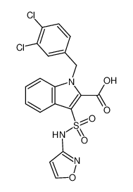 1-(3,4-dichlorobenzyl)-3-(N-(isoxazol-3-yl)sulfamoyl)-1H-indole-2-carboxylic acid CAS:287725-52-4 manufacturer & supplier