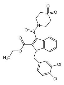 ethyl N-(3,4-dichlorobenzyl)-3-(1,1-dioxidothiomorpholino)sulphinylindole-2-carboxylate CAS:287725-95-5 manufacturer & supplier