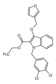 ethyl N-(3,4-dichlorobenzyl)-3-(3-furylmethoxy)indole-2-carboxylate CAS:287726-06-1 manufacturer & supplier