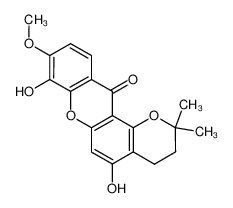 5,8-dihydroxy-9-methoxy-2,2-dimethyl-3,4-dihydro-2H-pyrano[2,3-a]xanthen-12-one CAS:28783-26-8 manufacturer & supplier