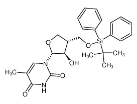 5-methyl-1-((1R,2R,3R)-tetrahydro-2-hydroxy-3-(1,1-dimethylethyldiphenyl)-silyloxymethyl-1-furanyl)-2,4(1H,3H)-pyrimidinedione CAS:287933-75-9 manufacturer & supplier