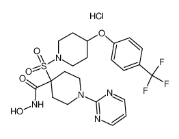 N-hydroxy-1-(2-pyrimidinyl)-4-[[4-[4-(trifluoromethyl)phenoxy]-1-piperidinyl]sulfonyl]-4-piperidinecarboxamide, monohydrochloride CAS:287951-66-0 manufacturer & supplier