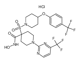 N-hydroxy-4-[[4-[4-(trifluoromethyl)phenoxy]-1-piperidinyl]sulfonyl]-1-[4-(trifluoromethyl)-2-pyrimidinyl]-4-piperidinecarboxamide, monohydrochloride CAS:287951-67-1 manufacturer & supplier