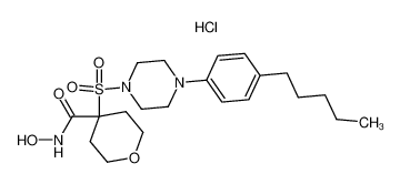 tetrahydro-N-hydroxy-4-[[4-(4-pentylphenyl)-1-piperazinyl]sulfonyl]-2H-pyran-4-carboxamide, monohydrochloride CAS:287951-78-4 manufacturer & supplier